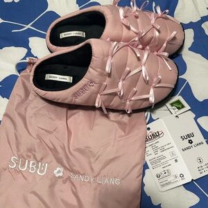Brand New SANDY LIANG X SUBU SLIPPERS IN PINK US SIZE 2 (WOMEN 9.5-10.5) NWT